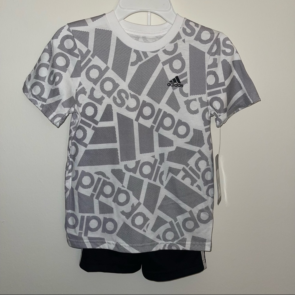 Boys ADIDAS matching shorts and T-shirt set